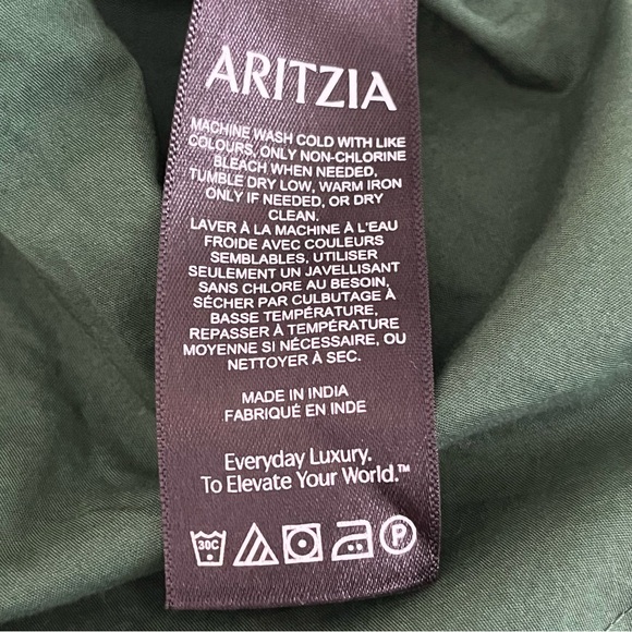 Aritzia Sunday Best Martine Tiered Cotton Poplin Mini Dress, XS, Green, NWT - Picture 7 of 12